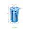 Alpine Industries Trash Can, Gloss Brass/High Gloss Black, Galvanized Steel ALP479-38-BLU - alternate 3